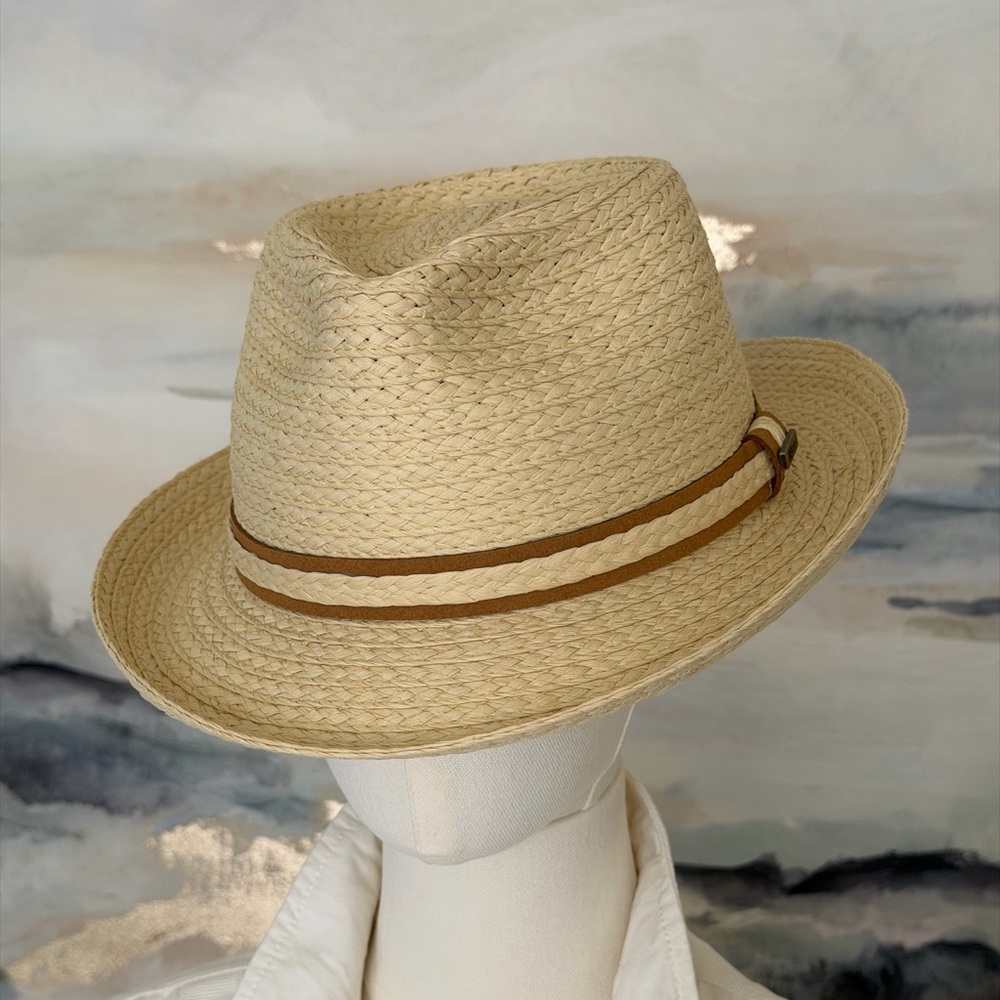 Biltmore 1917 Heritage Straw Fedora Size Large/Unisex Classic Style Summer